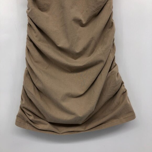 Aritzia TNA Tan Chill Malibu Ruched Bodycon Mini Dress size XS - Picture 13 of 16
